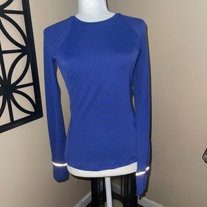 Lululemon Rulu Run Ribbed Long Sleeve Shirt Psychic Blue